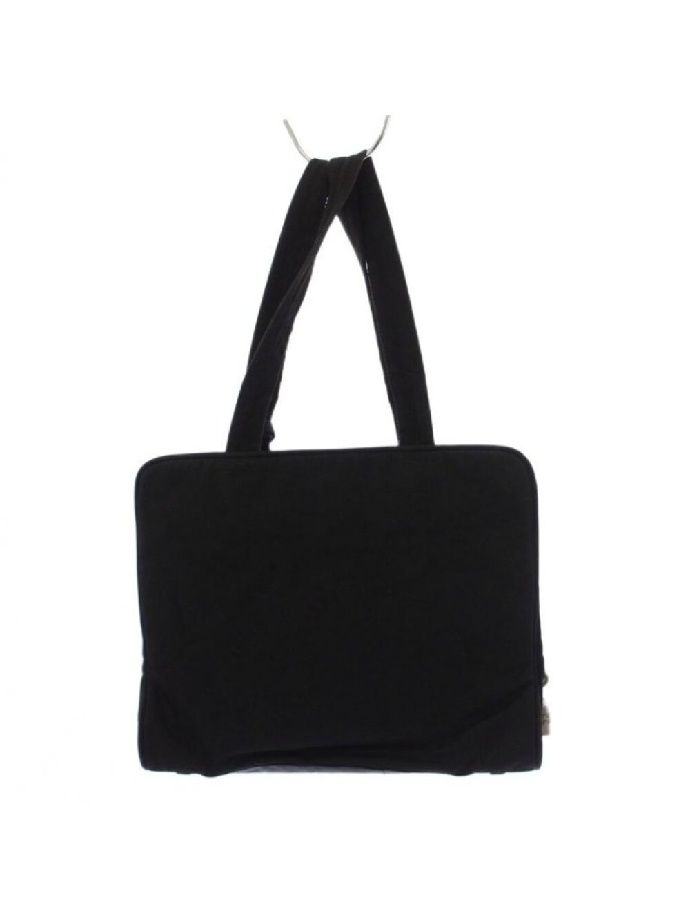 Prada Tote Triangle Plate Logo Nylon Black - Picture 3 of 9